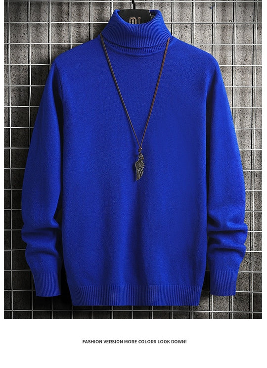 Herren bequemer Rollkragenpullover R&B
