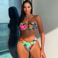 Damen Bandeau-Bikini mit verspieltem Cut-Out