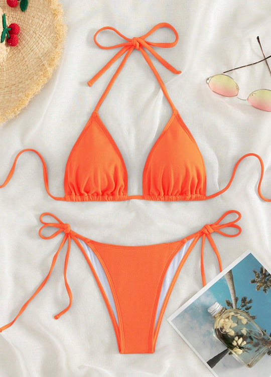 Damen Triangel-Bikini mit verstellbaren Bindebändern R&B