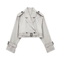 Damen moderne cropped Trenchjacke R&B