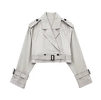 Damen moderne cropped Trenchjacke R&B