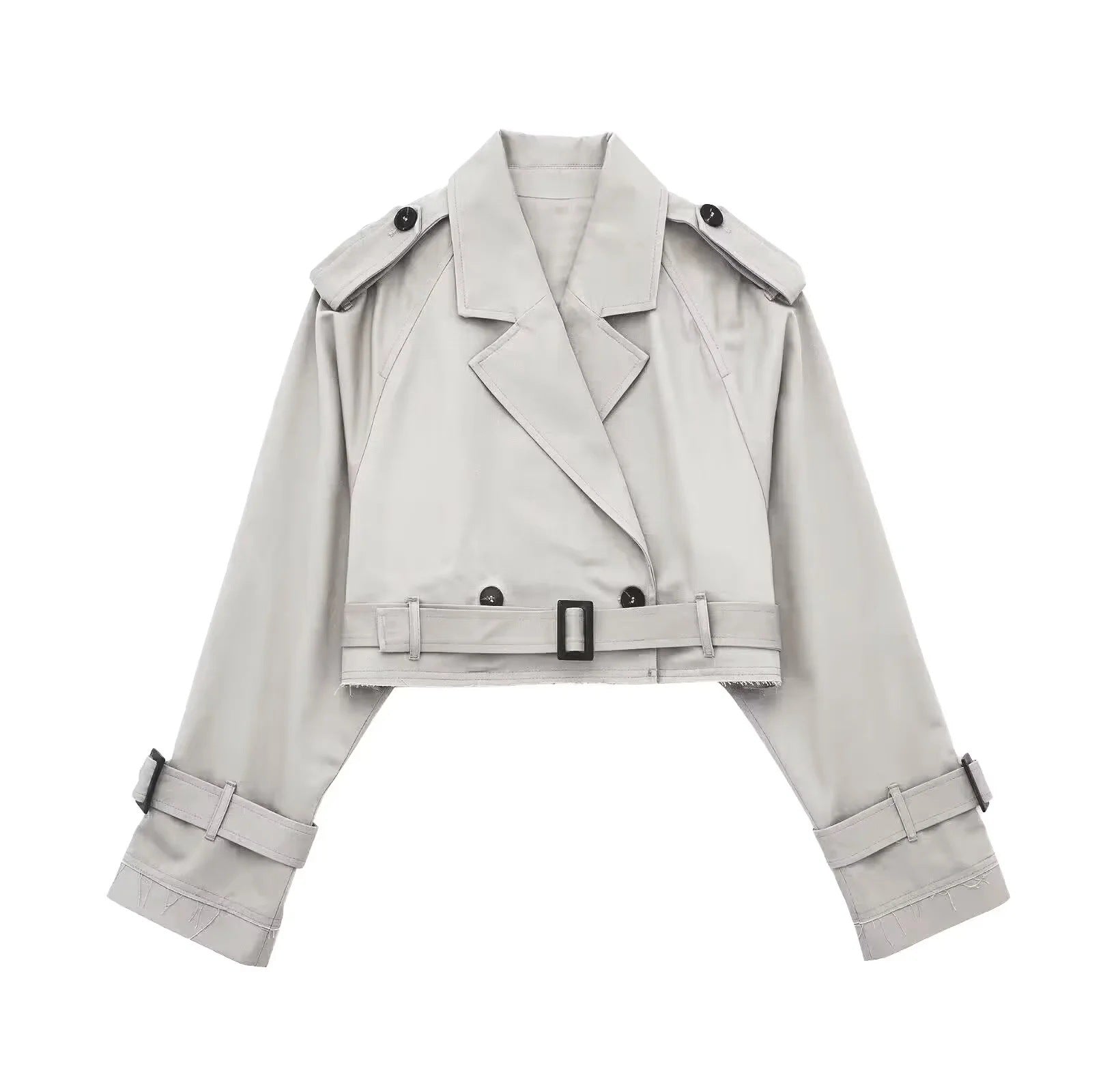 Damen moderne cropped Trenchjacke R&B