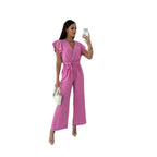 Damen eleganter Jumpsuit mit voluminösen Ärmeln und schmaler Taillenbetonung R&B