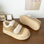 Damen Komfortable Sneaker mit weichem Fleece-Innenfutter und praktischem Klettverschluss R&B