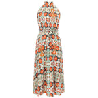 Damen Midikleid mit floralen Mustern und schickem Wickeldesign R&B