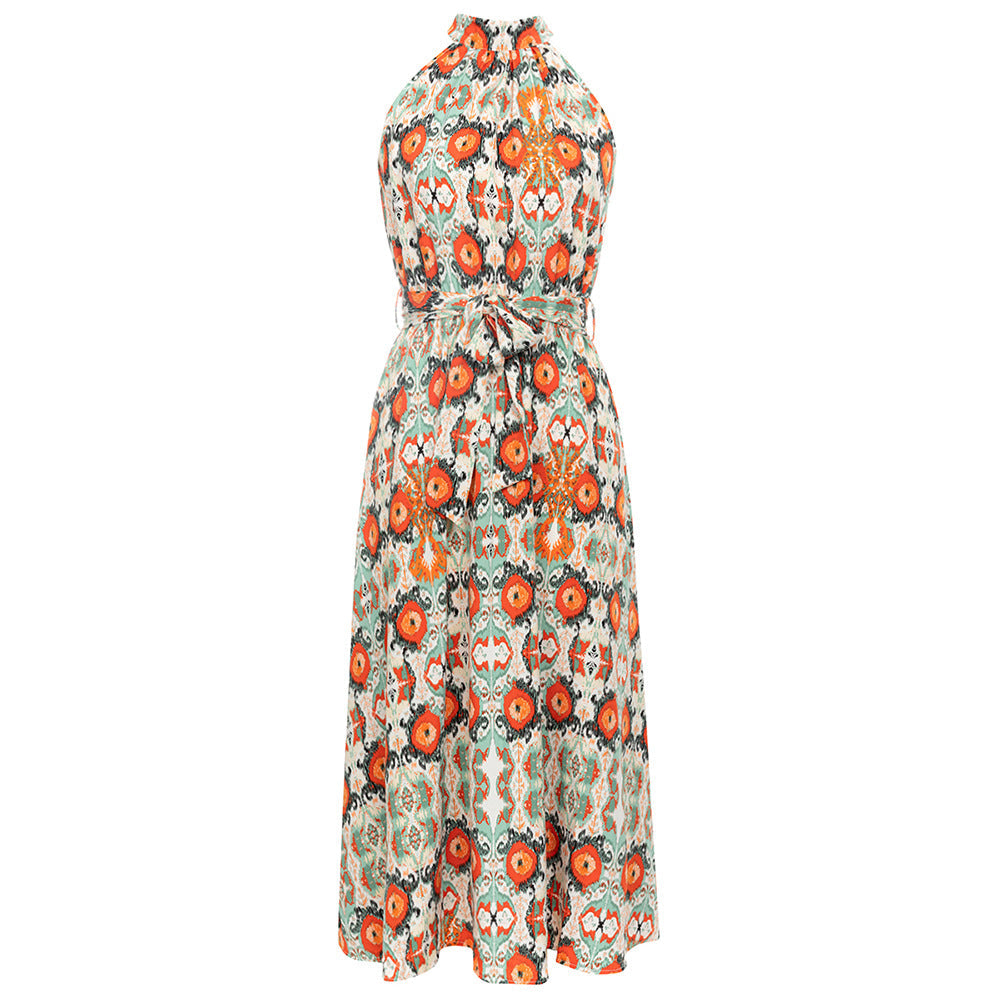Damen Midikleid mit floralen Mustern und schickem Wickeldesign R&B