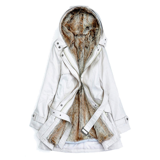 Damen Outdoor Parkajacke mit verstellbarem Kordelzug und abnehmbarer Kapuze R&B