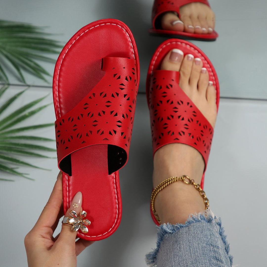 Damen Offene Sandalen mit feinem Cut-Out Design und gepolstertem Fußbett R&B