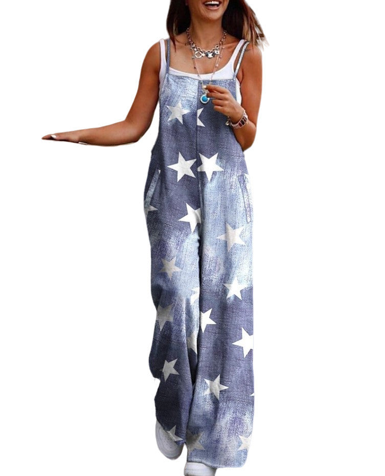 Damen Maxikleid mit verspieltem Ethno-Muster und breiten Trägern R&B