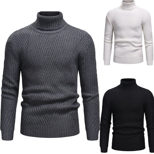 Herren Hochwertiger Rollkragenpullover im strukturierten Design R&B