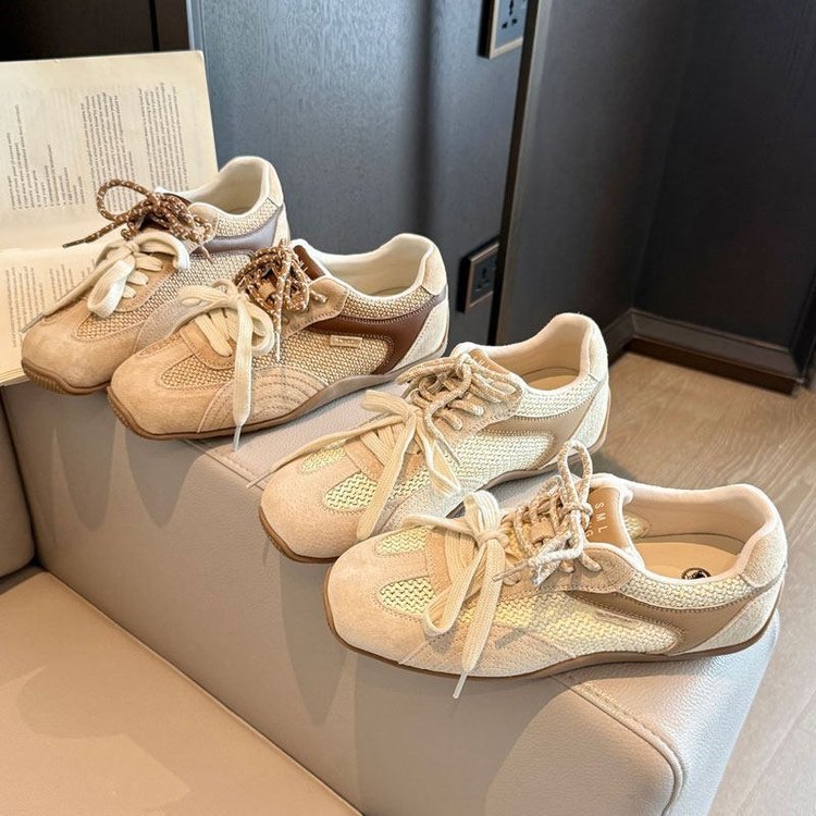 Damen atmungsaktive Lifestyle-Sneaker mit luxuriösem Wildleder-Obermaterial und flexiblem Sohlenprofil R&B