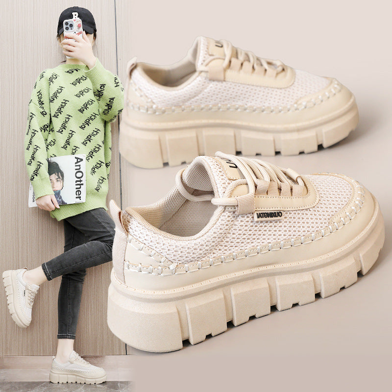 Damen Sportliche Chunky Sneakers mit atmungsaktiver Mesh-Oberfläche und robuster Sohle R&B