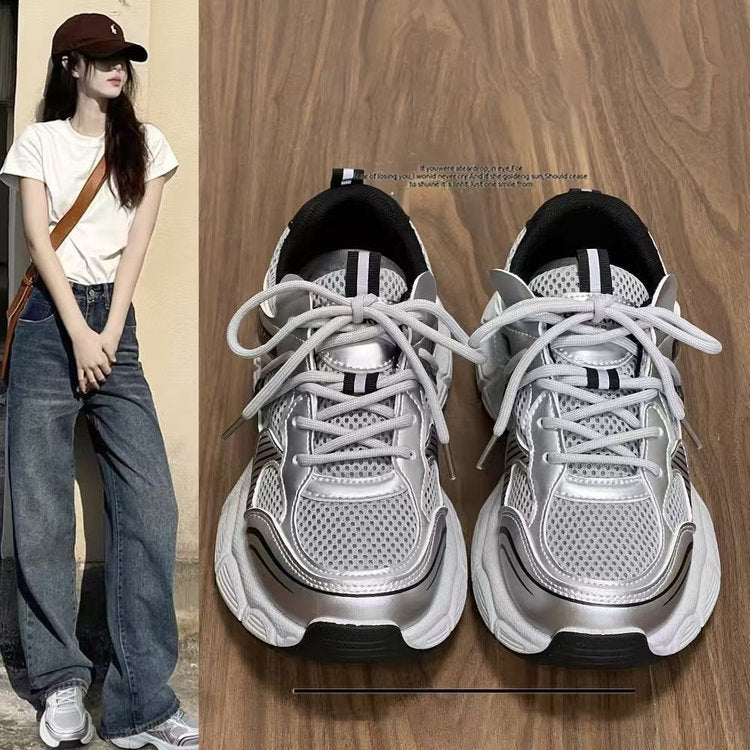 Damen Sportliche Mesh-Sneaker mit ergonomischer Sohle und modischen Akzenten R&B