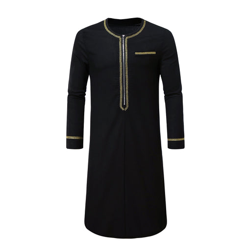 Herren elegantes Tunika-Kleid mit feinen Stickdetails R&B
