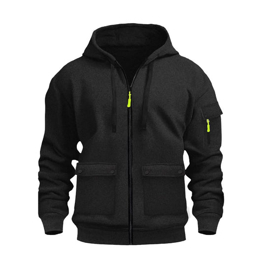 Herren funktionale Kapuzenjacke mit mehreren Taschen R&B