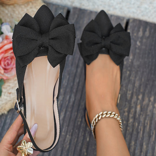 Damen Slingback Pumps mit charmantem Schleifenakzent und eleganter Spitze R&B