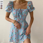 Damen romantisches Blumenkleid R&B