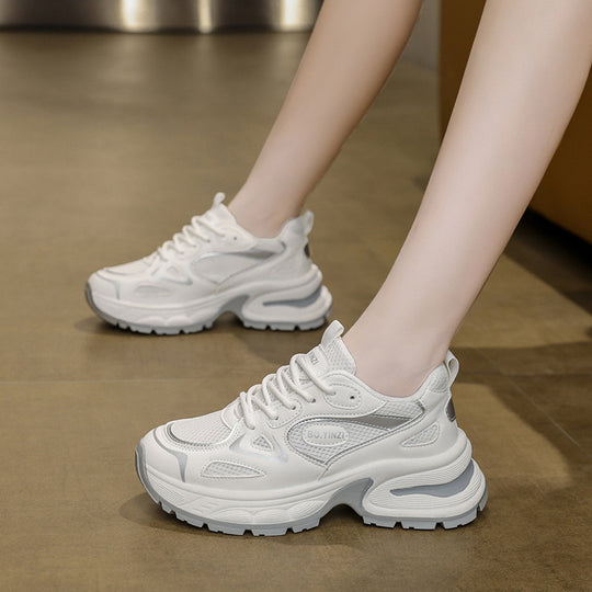Damen Sportliche Sneakers mit atmungsaktivem Mesh-Obermaterial und stoßdämpfender Sohle R&B