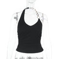 Damen Sportliches Haltertop mit dekorativem Ringdetail R&B