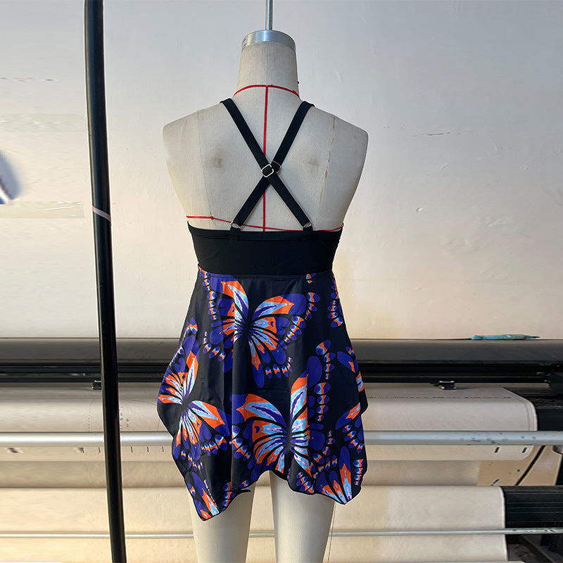 Damen Schwimmkleid mit modischem Schmetterlingsdesign R&B