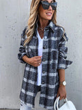 R&B | Oversized Hemdjacke Karomuster Lässiger Chic