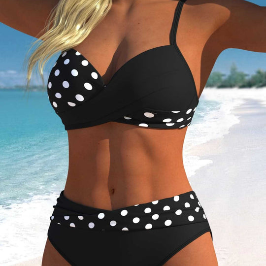 Damen Bikini-Set mit croppenden Oberteil und hohem Taillenschnitt R&B