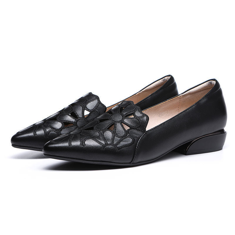 Damen elegante spitze Slingbacks mit filigranem Dekor R&B