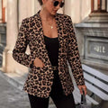Damen modische Tiermuster Blazerjacke R&B