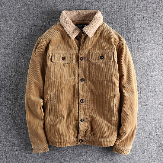 Herren Cordjacke mit kuscheligem Futter und praktischen Taschen R&B