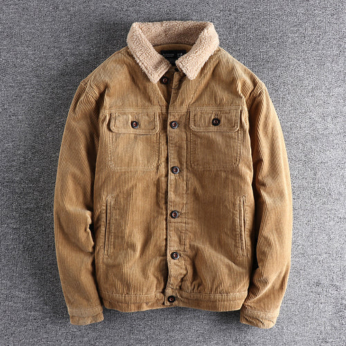 Herren Cordjacke mit kuscheligem Futter und praktischen Taschen R&B