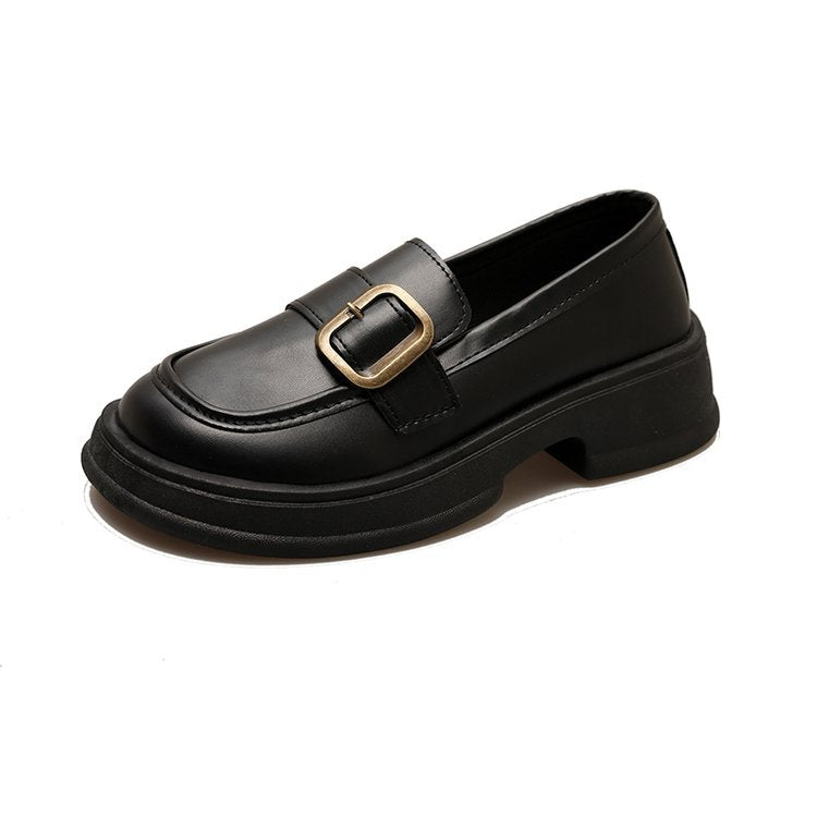 Damen modische Loafer mit dekorativem Schnallenakzent R&B