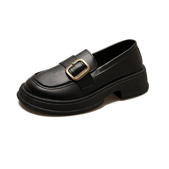 Damen modische Loafer mit dekorativem Schnallenakzent R&B