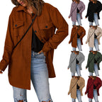 Damen Oversized Freizeitjacke aus weichem Material mit Taschen R&B