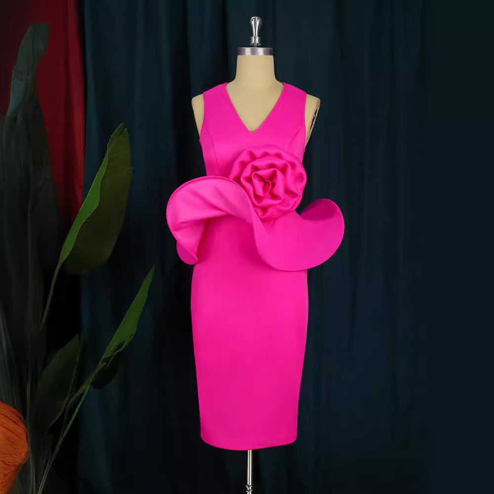 Damen Etuikleid mit einzigartiger Blumenapplikation R&B