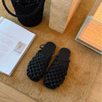 Damen geflochtene Sandalen