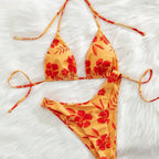 Damen Triangel-Bikini-Set mit floralem Design R&B