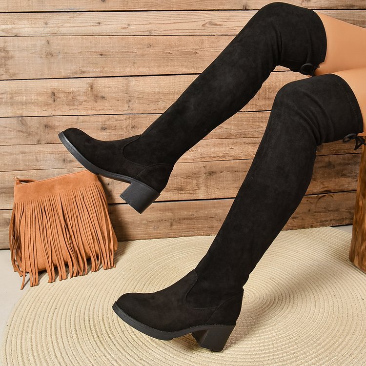 Damen Stiefel mit lässigem Raffungseffekt R&B