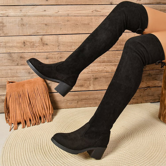 Damen Stiefel mit lässigem Raffungseffekt R&B