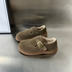 Damen Gemütliche Clogs mit warmem Innenfutter und praktischem Schnallenverschluss R&B