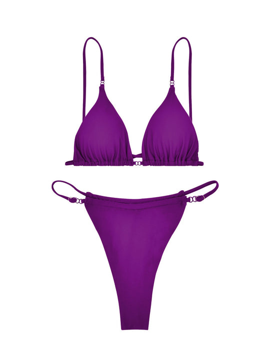 Damen Triangel-Bikini-Set mit verstellbaren Trägern und figurformender Passform R&B