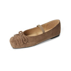 Damen Ballerinas mit dekorativem Riemen und komfortablem Faltendesign