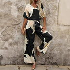 Damen Luftiges Zweiteiliges Set mit floralem Design und weitem Schnitt R&B