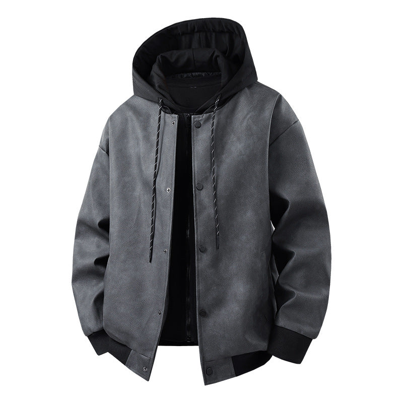 Herren modische Übergangsjacke mit abnehmbarer Kapuze und sportlichen Akzenten R&B