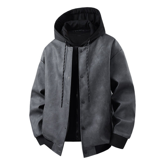 Herren modische Übergangsjacke mit abnehmbarer Kapuze und sportlichen Akzenten R&B