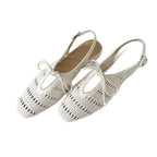 Damen elegante Sling-Sandalen mit Netzdesign und verstellbarem Riemen R&B