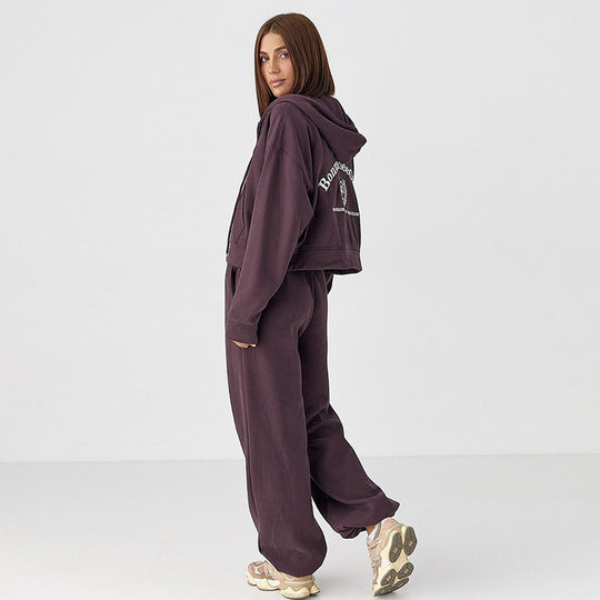 Damen lässiges Sweatshirt- und Jogginghose-Set R&B