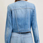 Damen Denim-Jeansjacke mit lässiger Passform und modernen Details R&B