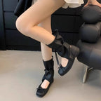 Damen modische kniehohe Stiefel mit flexiblem Schnürdesign und zeitgemäßen Akzenten R&B