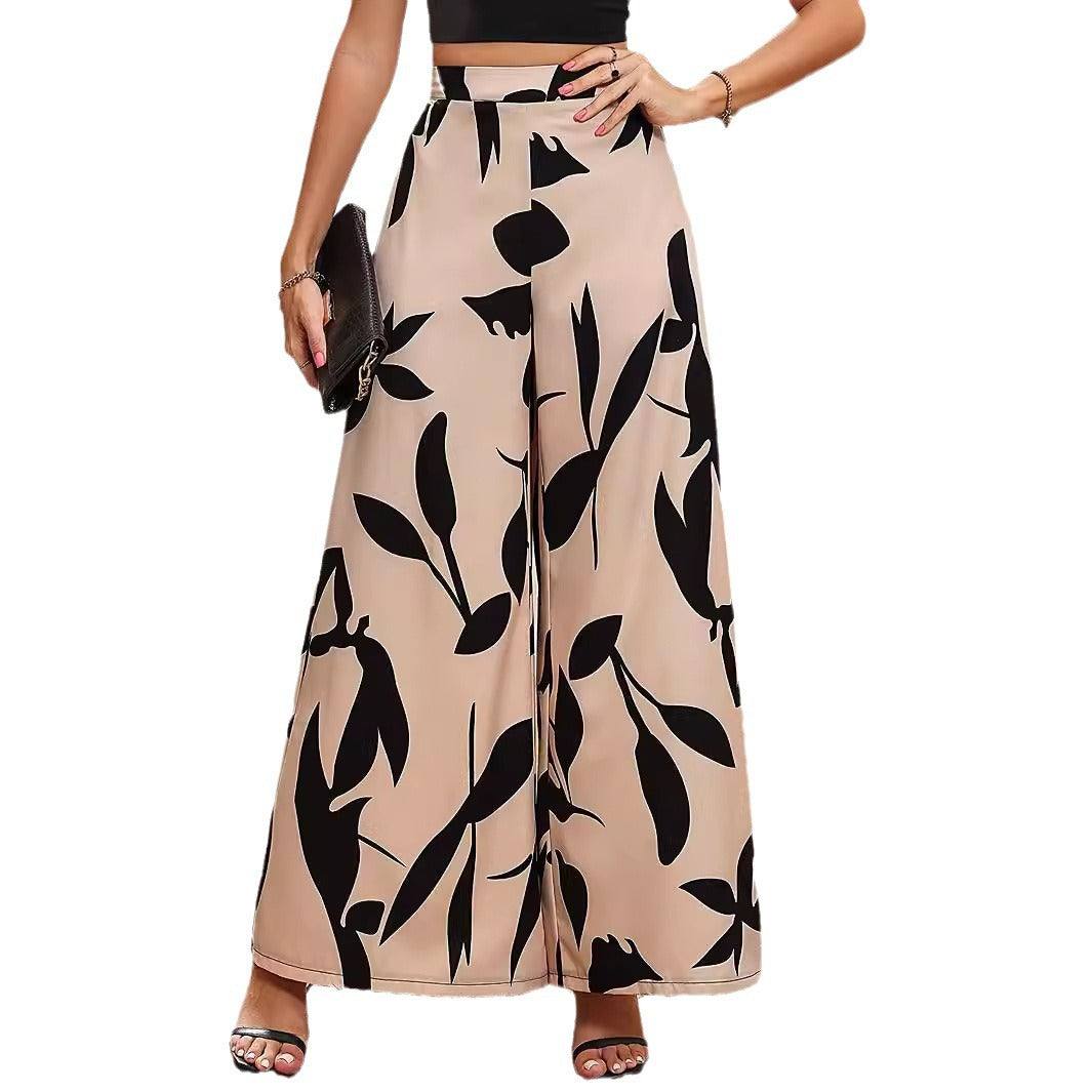 Damen Hochtaillierte Sommerhose mit floralem Druck R&B