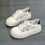 Damen Sneaker mit atmungsaktiver Oberflächenstruktur und rutschfester Gummisohle R&B